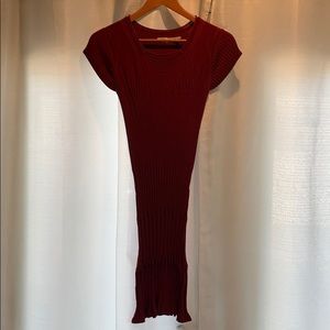 Women’s burgundy dress